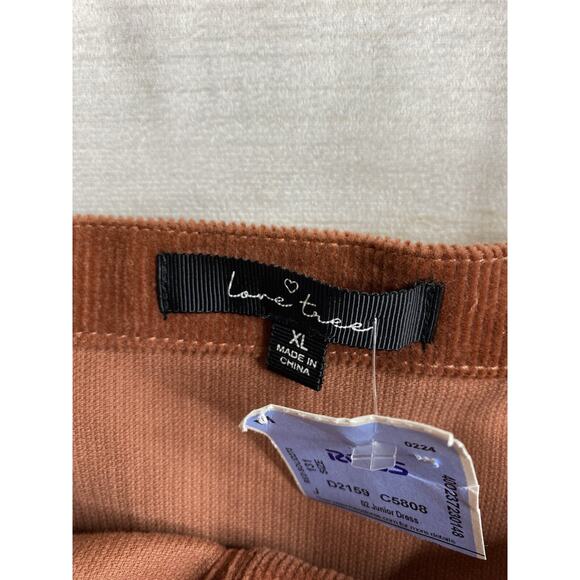 Love Tree Corduroy Dress Womens XL Brick Red Spaghetti Strap Button Front NWT - Picture 6 of 9